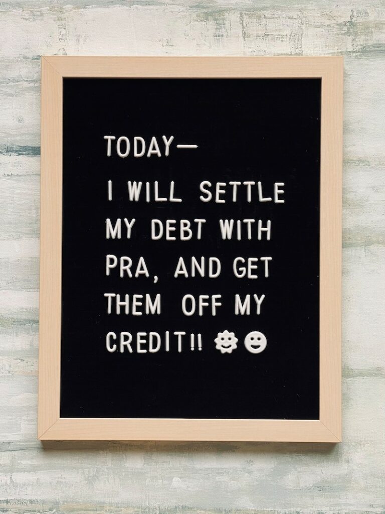 Resolving your debt with Portfolio Recovery Associates LLC.